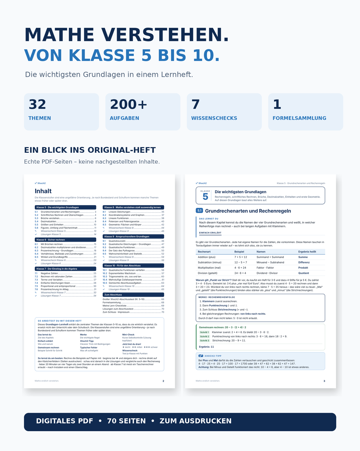 Mathe endlich verstehen – Das komplette Lernheft für Klasse 5–10 (PDF)